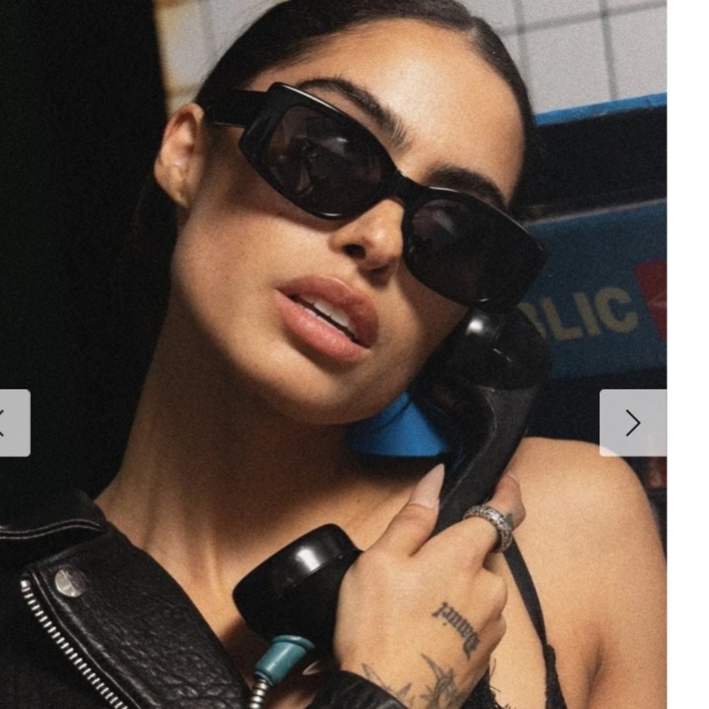 NEW! OTRA Laia Black Rectangular Sunglasses Classic Frame